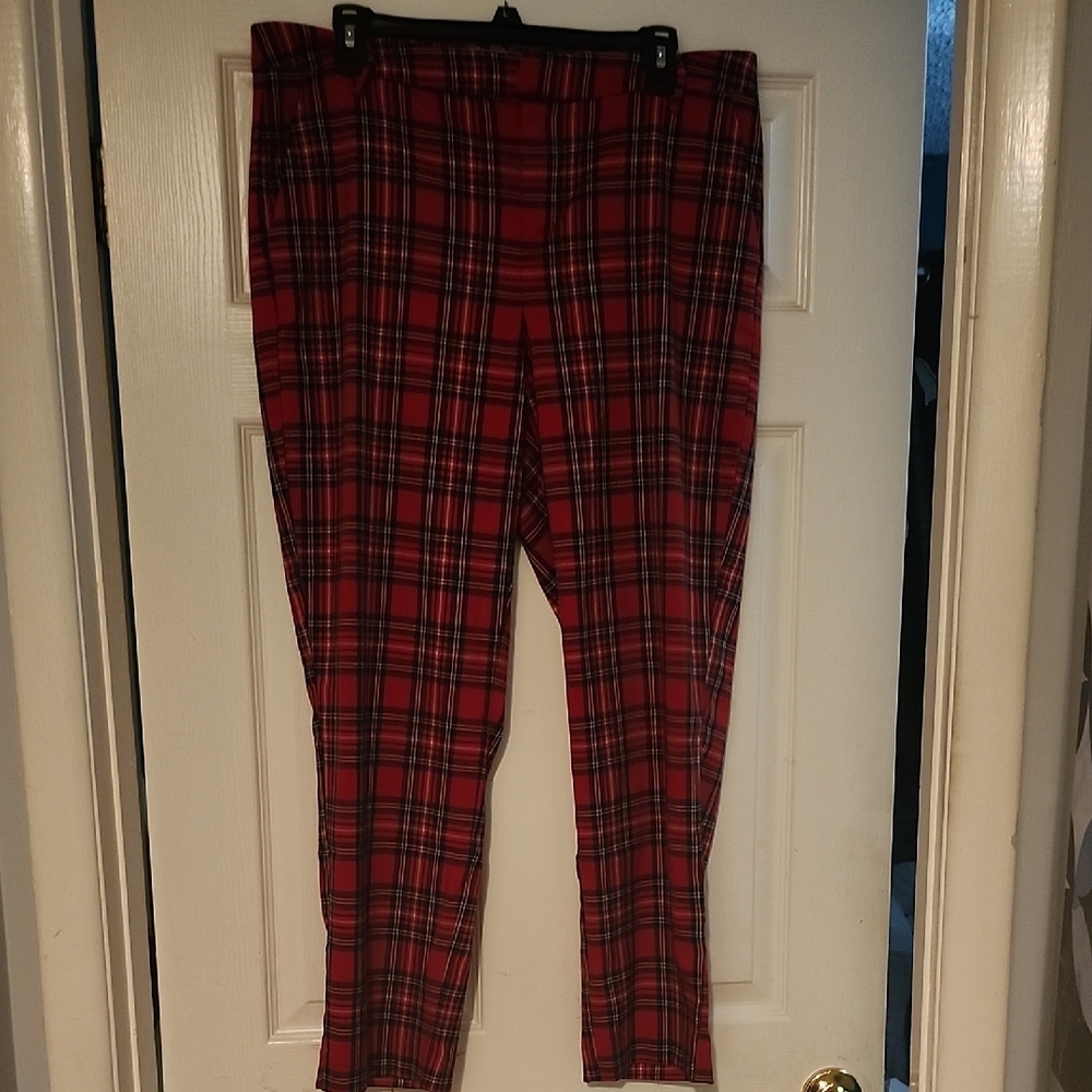 Tommy Hilfiger Red and Black Plaid Garment